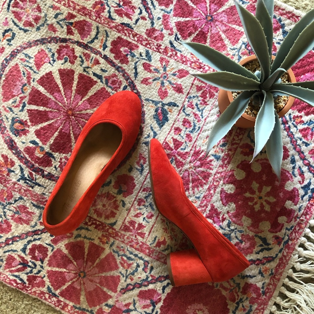Madewell The Reid Block Heel Pumps